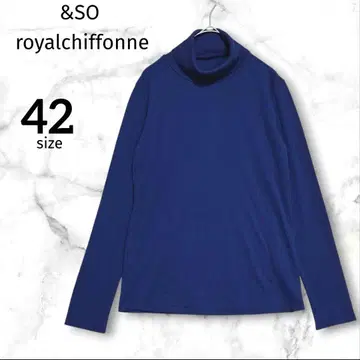 [ &SO ] 미사용 새상품 터틀넥 셔츠 42 블루