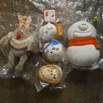 치이카와 크리스마스 4점 세트 봉제 인형 마스코트 묶음 판매 홀리데이