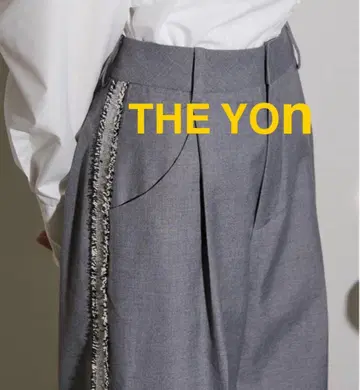 THE YOn 더욘 사이드 라인 슬랙스 여성 팬츠 와이드 팬츠