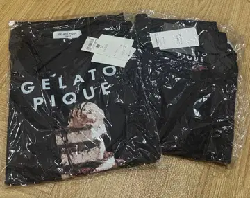 [새상품] 젤라또피케 레이온 디저트 로고 T셔츠&하프 팬츠 (L)
