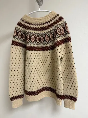 구제 빈티지 노르딕 무늬 오버 스웨터