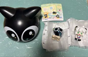 라오헤이 전기 일상 시리즈 샤오헤이 미니 피규어 3개 세트 케이스 포함