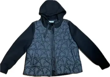 부즈루드 후드 부착 블랙 퀼팅 자켓