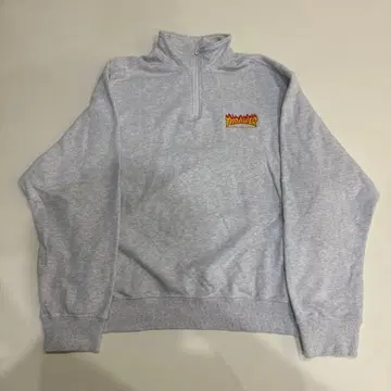 THRASHER 하프 지퍼 트레이닝복 그레이