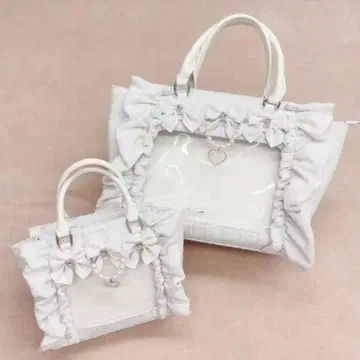 이타백 지뢰계 양산형 트위드 A4 사이즈 화이트