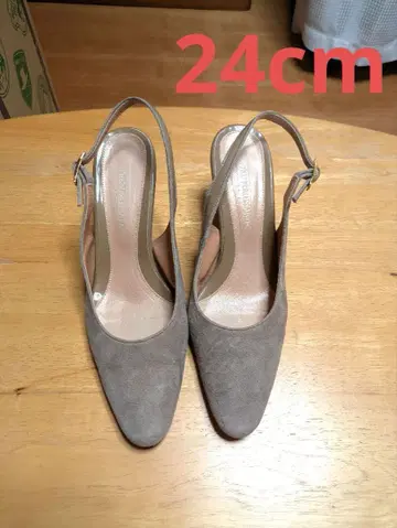 TRUSSARDI STYLE 그레이 슬링백 펌프스 24cm