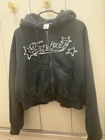 X girl-STAR LOGO ZIP UP HOODIE