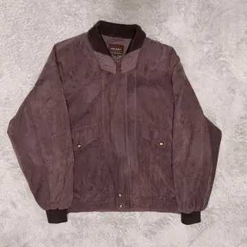 페이크 스웨이드 스윙탑 해링턴 자켓 적갈색 체크 무늬 구제 의류