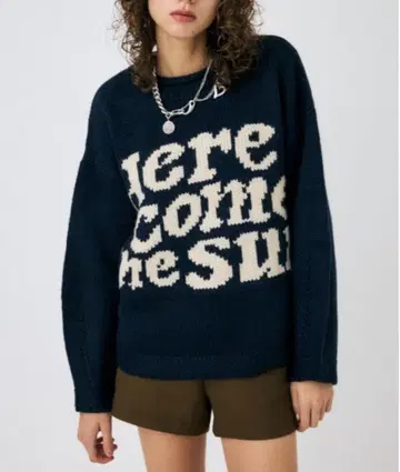 Here Comes The Sun 니트 스웨터 moussy 네이비
