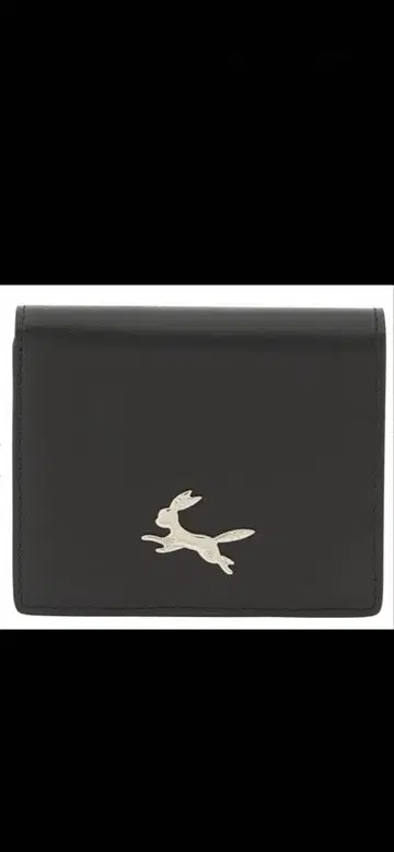 천연 가죽 접이식 지갑 블래키