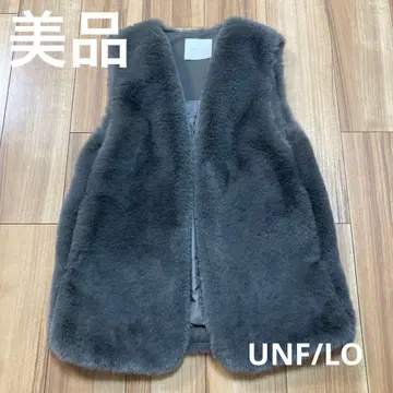 [ 새상품급 ] UNF/LO 앙피로 퍼 베스트 그레이지 S