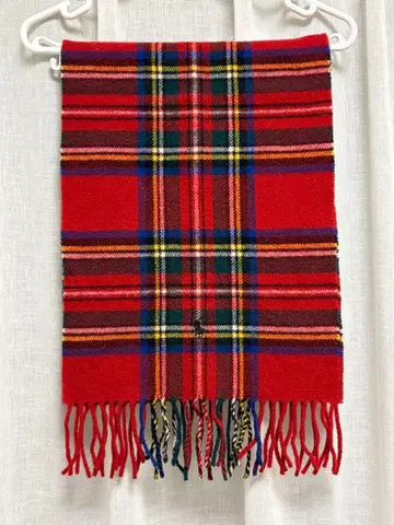 가격 인하된 랄프 로렌 머플러 타탄 체크 빨간색 배송비 포함