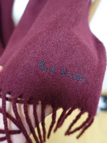 Paul smith 100% 캐시미어 머플러 보르도