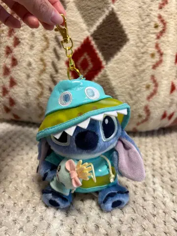 스티치 Rain 레인코트 봉제 인형 키링 봉제 인형 세트