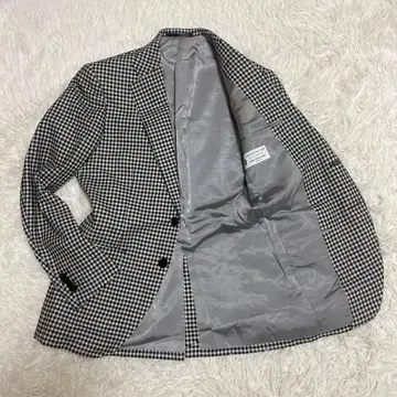 투모로우랜드 필그림 캐시미어 혼방 트위드 자켓 체크 무늬 42