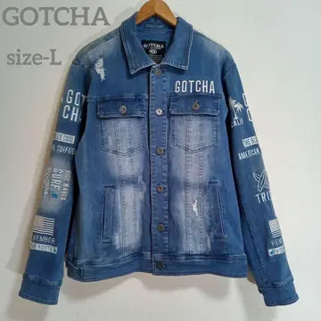 레어 새상품급 GOTCHA 데미지 가공 데님 자켓 L