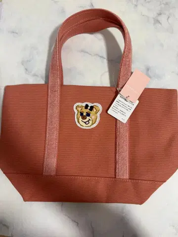 미사용 새상품 올드 테디 걸 와펜 토트백 핑크 소