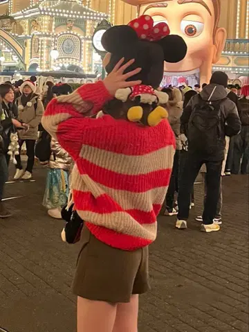 moussy 빨간색 니트