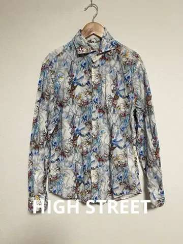 HIGH STREET 보태니컬 무늬 긴팔 셔츠 LEGGIUNO