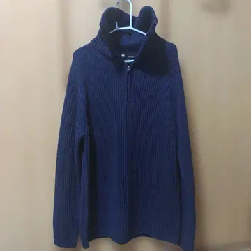 G-STAR RAW 네이비 집업 니트 남성용