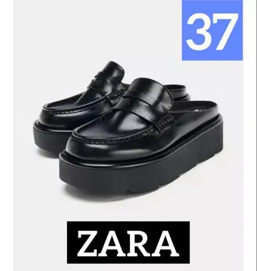 ZARA 청키 밑창 뮬 로퍼 37
