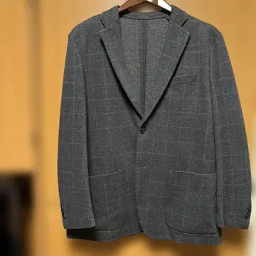 UNIQLO 그레이 체크 무늬 기모 자켓 XL