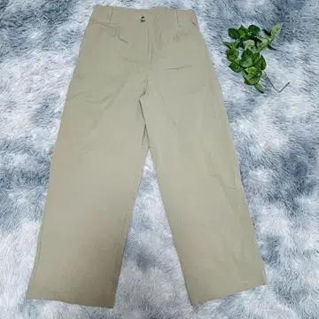 DAZY 데이지 (LL) 와이드 팬츠 턱 포함 무지 캐주얼 그린