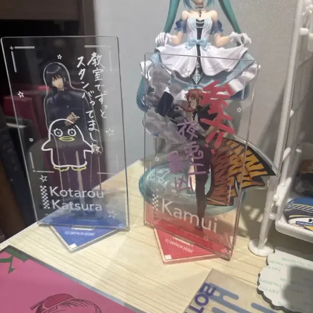 미쿠 피규어 + 은혼 카무이 카츠라 아크릴 스탠드