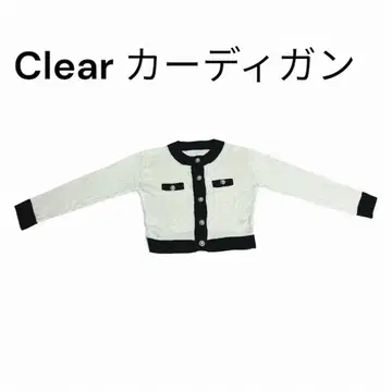 Clear 가디건 화이트/블랙