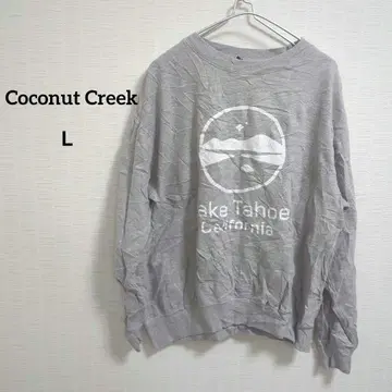 해외 구제 의류 1점 Coconut Creek 맨투맨 L 사이즈 그레이