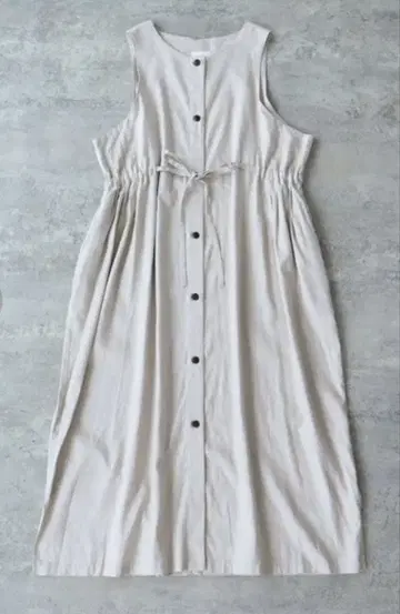 yuni 레이온 린넨 드로우 스트링 오버롤 스커트