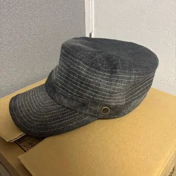 데님풍 스트라이프 워크캡