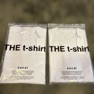 Sacai 팩T 화이트 (반팔 1장 + 긴팔 1장)