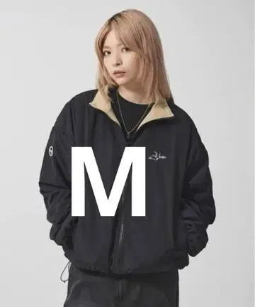 MSG 나일론 플리스 리버서블 드로코드 스탠드넥 숏 블루종