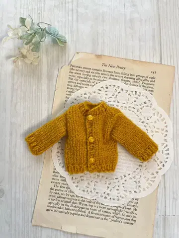 브라이스 blythe 아웃핏 가디건 머스타드 아이시 인형