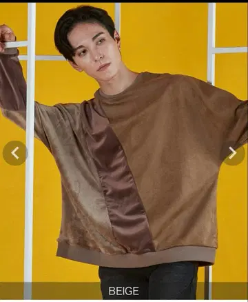 NO ID. 에코 퍼 절개 돌먼 슬리브 C-N-PO 티셔츠