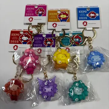 산리오 미야쿠미야쿠 최애 컬러 키링 세트