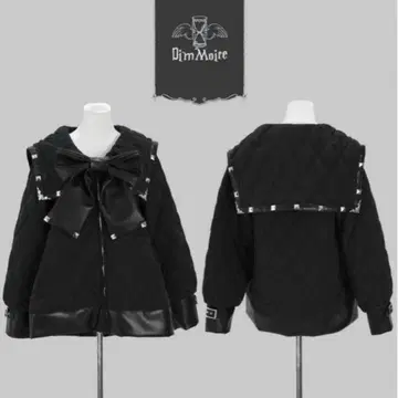 Dim Moire 퀼팅 세일러 자켓