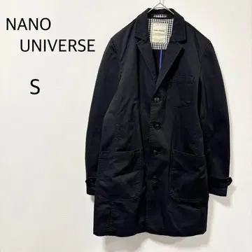 나노 유니버스 체스터 코트 비즈니스 출퇴근 블랙 S