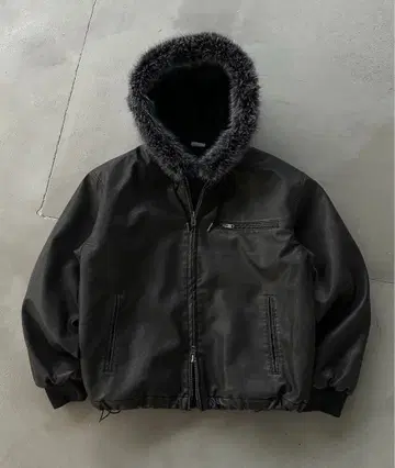 WISH FOR EVER 퍼 더블 지퍼 블루종