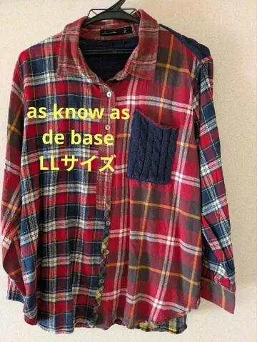 as know as de base 15호 사이즈 체크 무늬 긴팔 셔츠