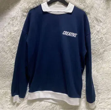 CREATIVE DRUG STORE 카라 부착 맨투맨 L 사이즈