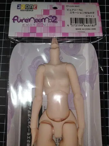 [M 화이트 1체] 아존 퓨어니모 2 모션 여아 바디 인형