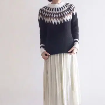 ALLUMER / 아류메르 샤기 알파카 니트 노르딕 1