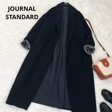저널 스탠다드 오버 사이즈 울 롱 가운 코트 백 벨트