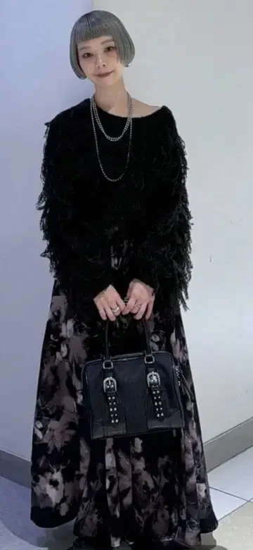 JEANASIS 페인트 터치 플레어 스커트