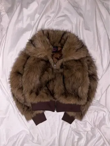 9090Leopard Faux Fur Short Blouson