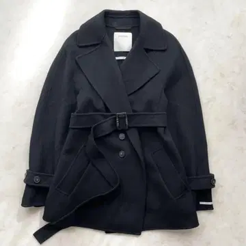 극미품 SPORT MAX 캐시미어 숏 벨티드 코트 쿠치토아마노