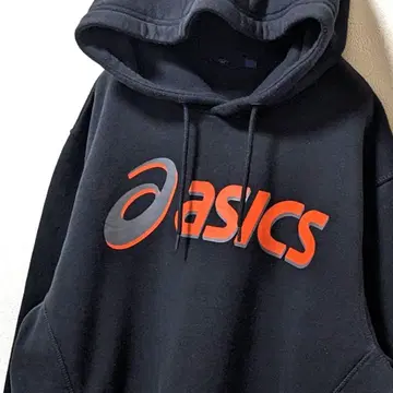 아식스 ASICS 로고 후드 맨투맨 블랙 L 구제 의류