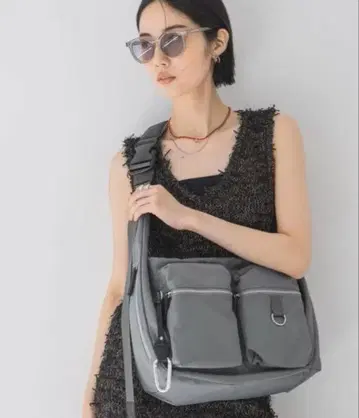 JEANASIS 나일론 벨트 바디백 포켓 택 포함